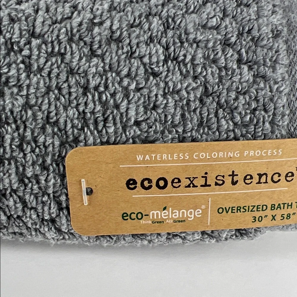 1pc Ecoexistence Bath Towels eco-melange Oversized Gray Soft Cotton NEW